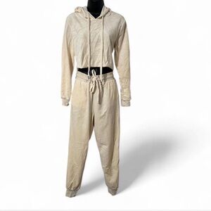 True Religion World Tour Velour Hoodie & Jogger Set Size M